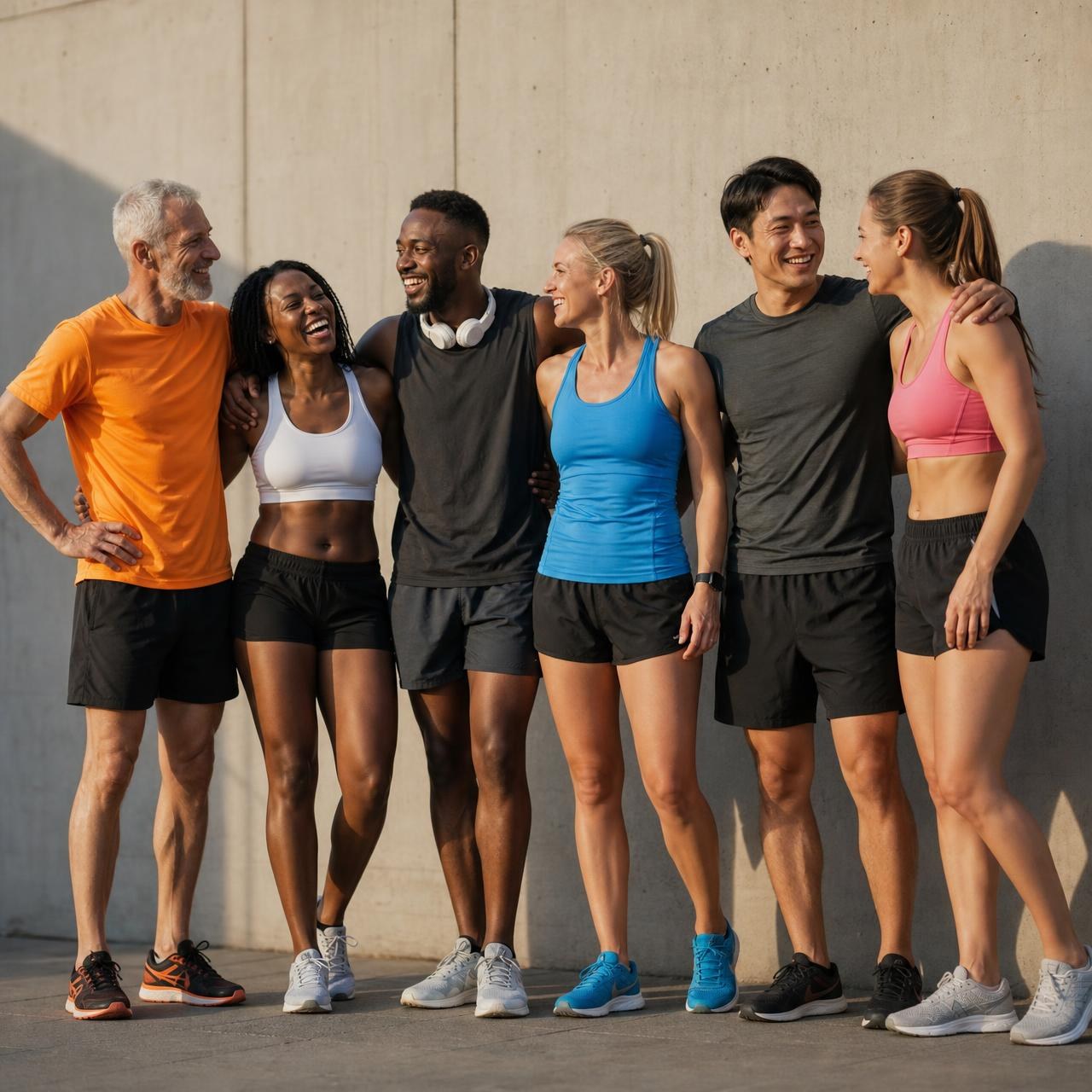 A diverse group of happy, healthy people